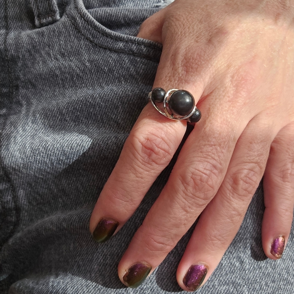 Shungite Trinity Ring - Picture 4 of 4